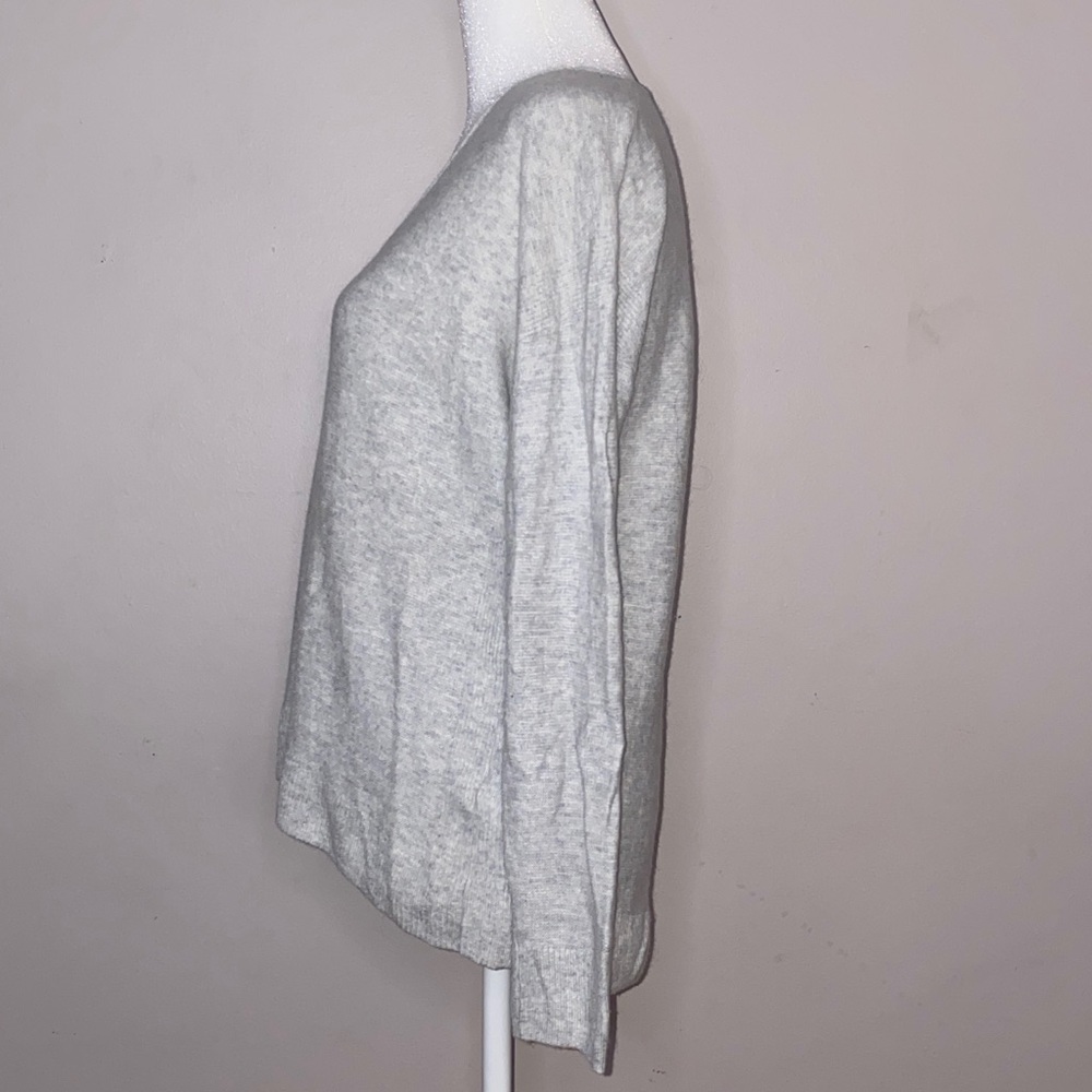 Madewell Light Grey Scoop Neck Alpaca & Wool Blend Sweater - Picture 3 of 12